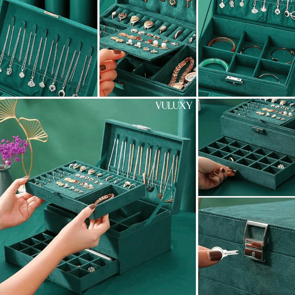 Boîte à Bijoux Luxe En Velours