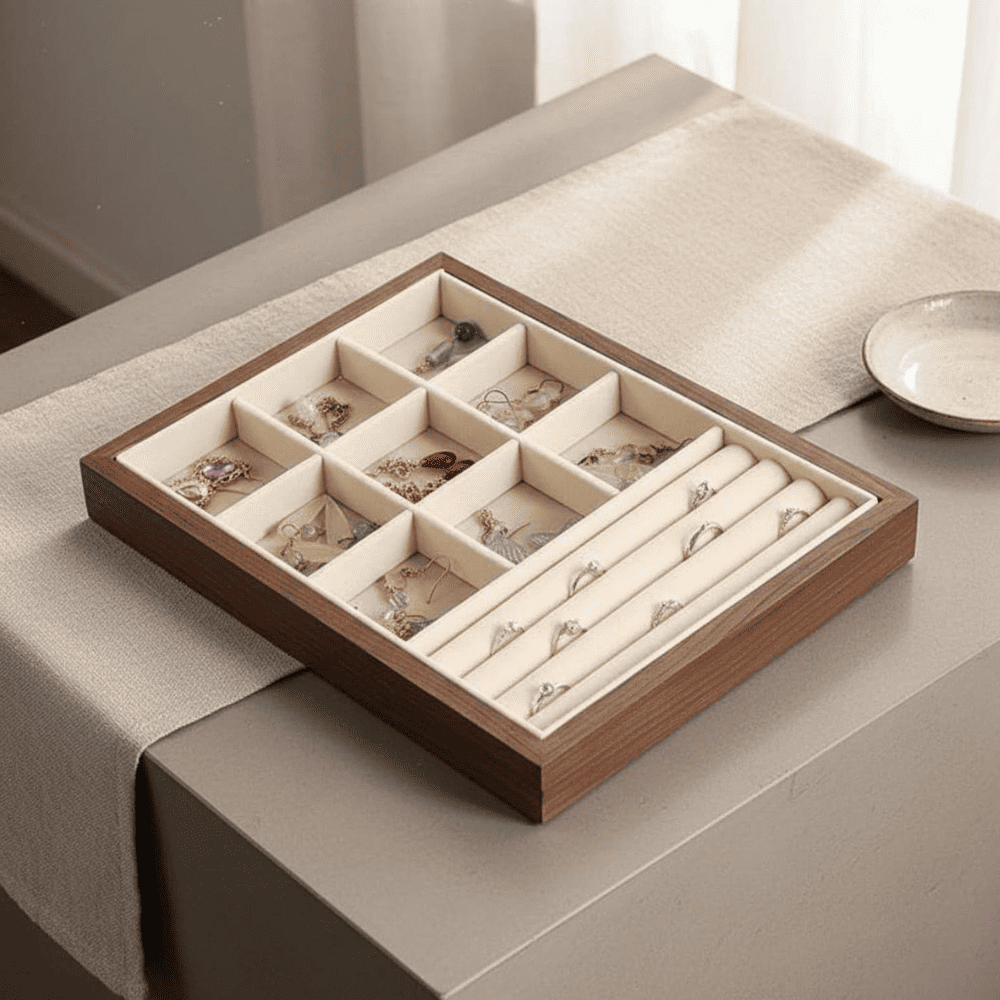Plateaux à Bijoux De Tiroirs En Bois