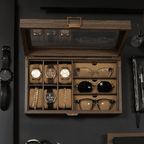 Boite à Montres et Lunettes En Bois