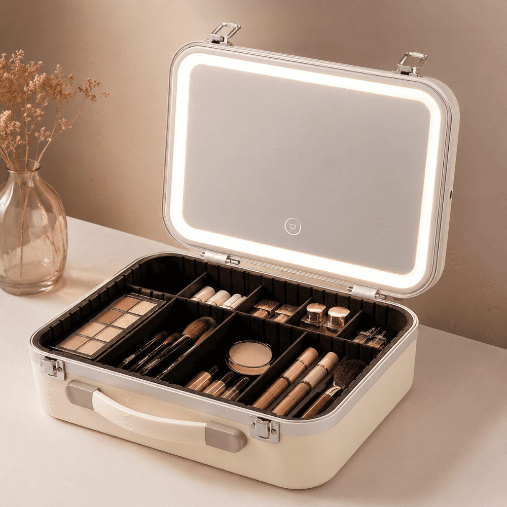 Makeup Bag En Inox - Miroir LED