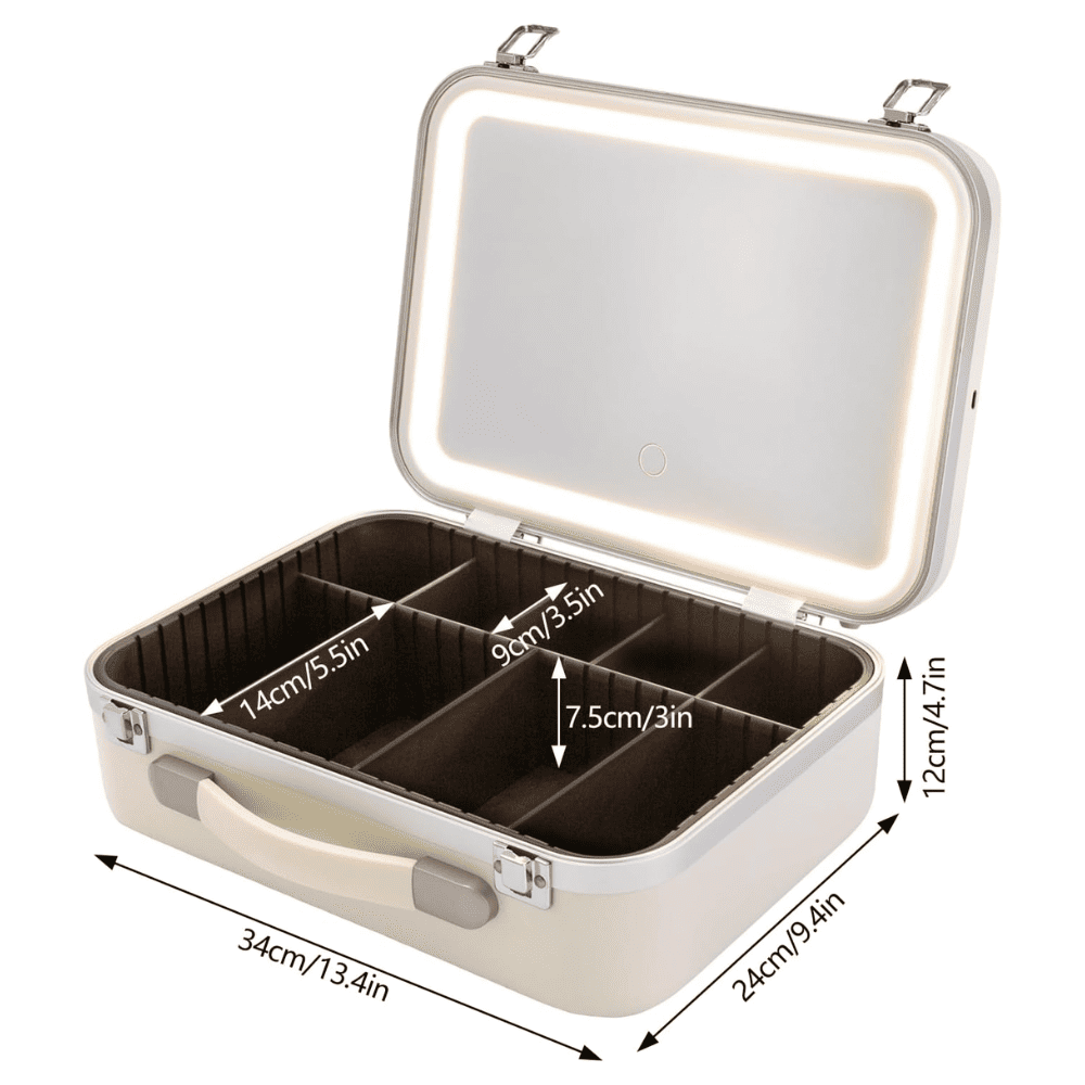 Makeup Bag En Inox - Miroir LED