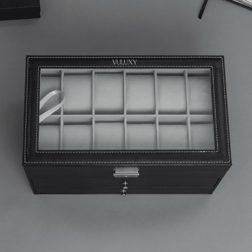 Grande Boîte de Présentation Pour Montres, Lunettes et Accessoires
