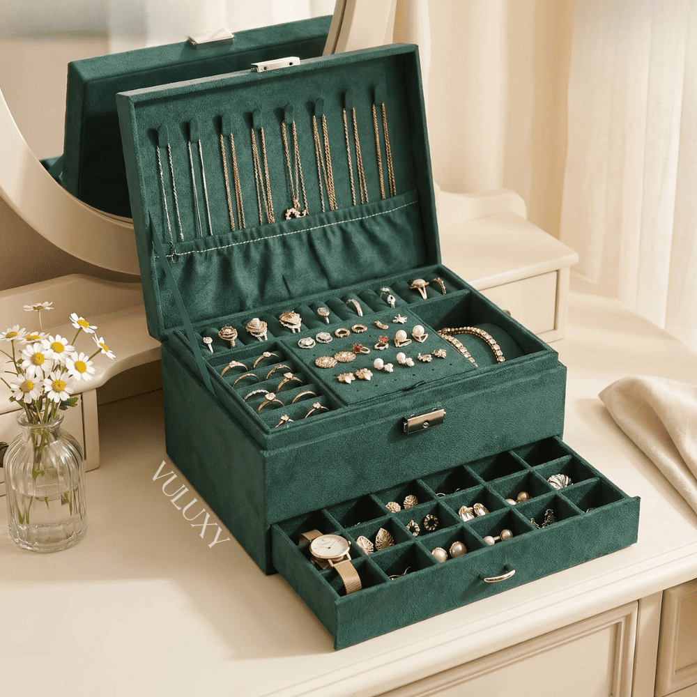 Boîte à Bijoux Luxe En Velours