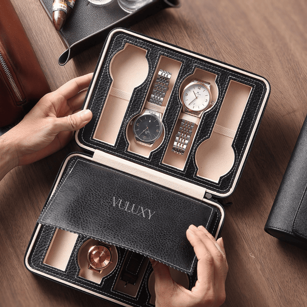 Coffret à Montres En Cuir