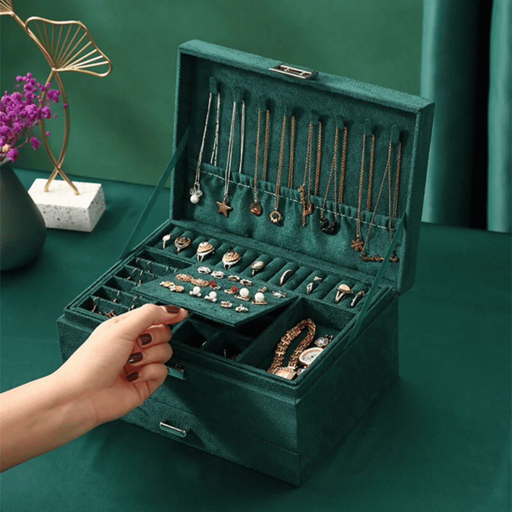 Boîte à Bijoux Luxe En Velours