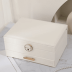Boîte à Bijoux avec Miroir LED Rechargeable