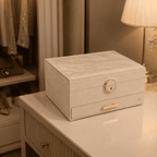 Boîte à Bijoux avec Miroir LED Rechargeable