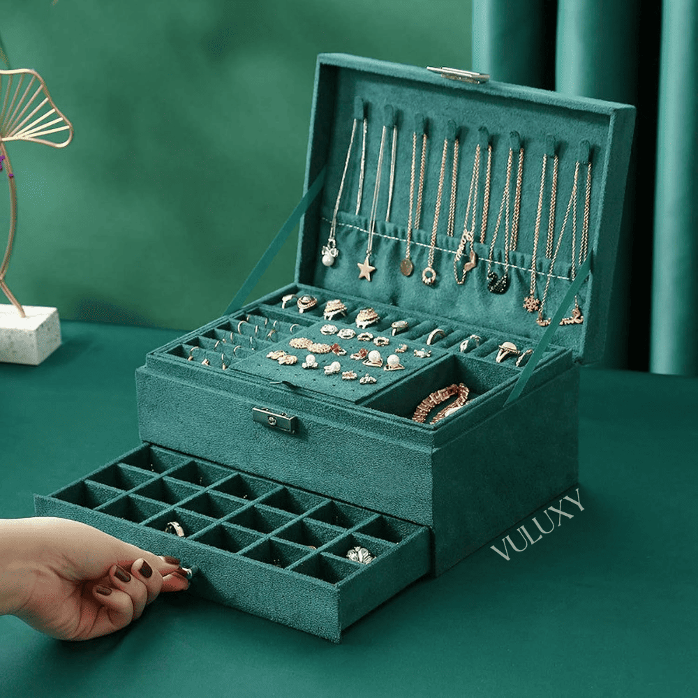 Boîte à Bijoux Luxe En Velours