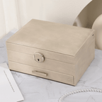 Boîte à Bijoux avec Miroir LED Rechargeable
