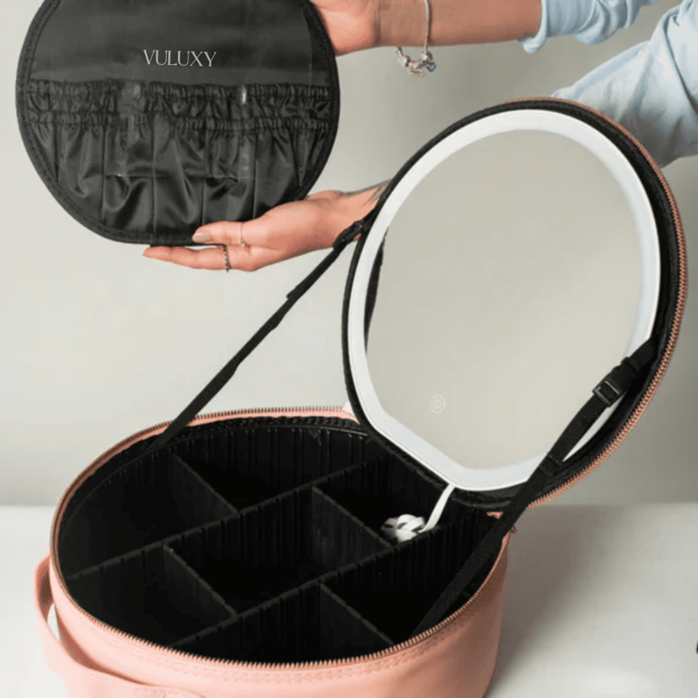 Makeup Bag Rond - Miroir LED