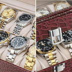 Coffret De Luxe Pour Montres Avec Motif Peau De Crocodile