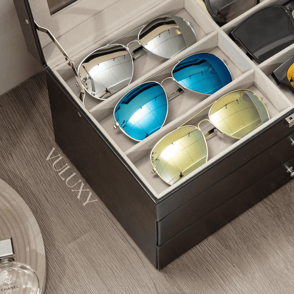 Boîte de Rangement Lunettes - 18 Places