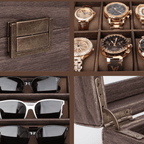 Boite à Montres et Lunettes En Bois