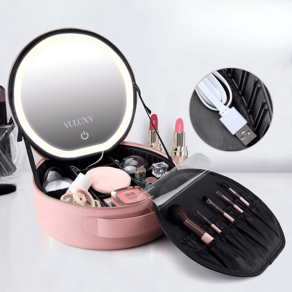 Makeup Bag Rond - Miroir LED