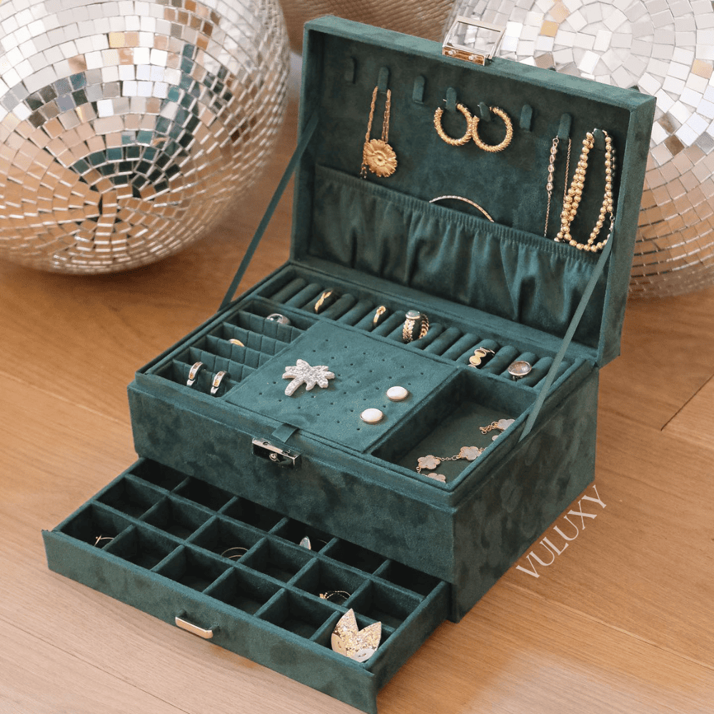Boîte à Bijoux Luxe En Velours