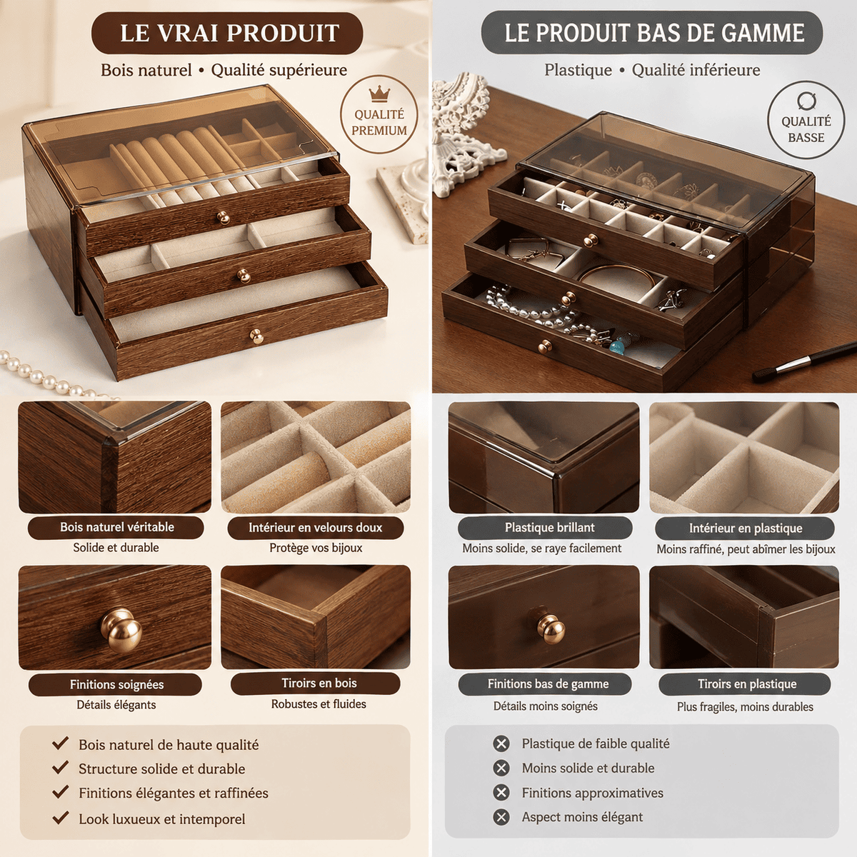 Boite à Bijoux En Bois