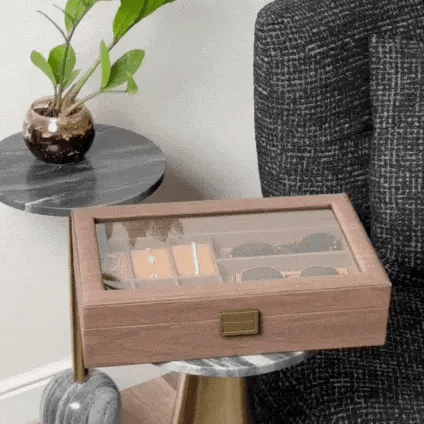 Boite à Montres et Lunettes En Bois