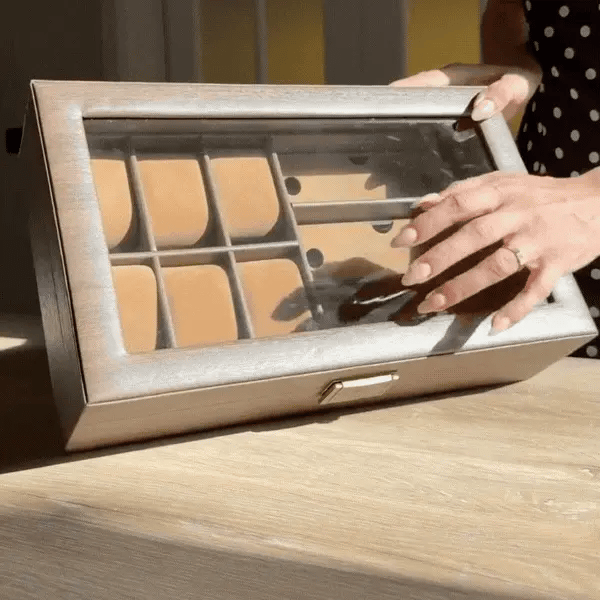 Boite à Montres et Lunettes En Bois